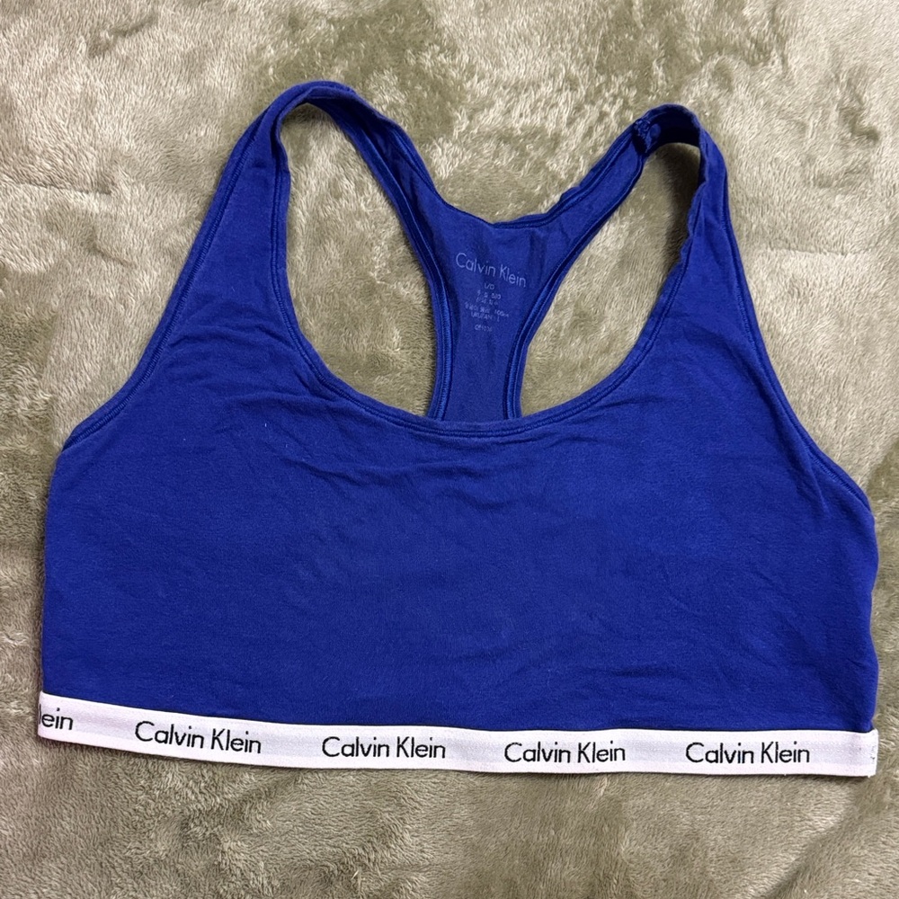 Calvin Klein Royal Blue Racerback Bralette